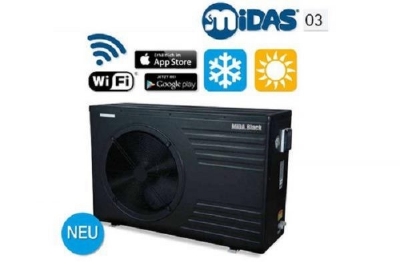 MÁY BƠM NHIỆT BỂ BƠI MIDA.BLACK (CÓ BỘ CHUYỂN ĐỔI WIFI)